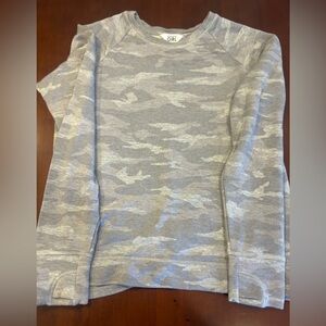 Athlete Girls Cross Your Fingers Gray Camo Long Sleeve sweatshirt